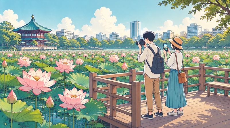 上野公園 不忍池の蓮の花の見どころ
