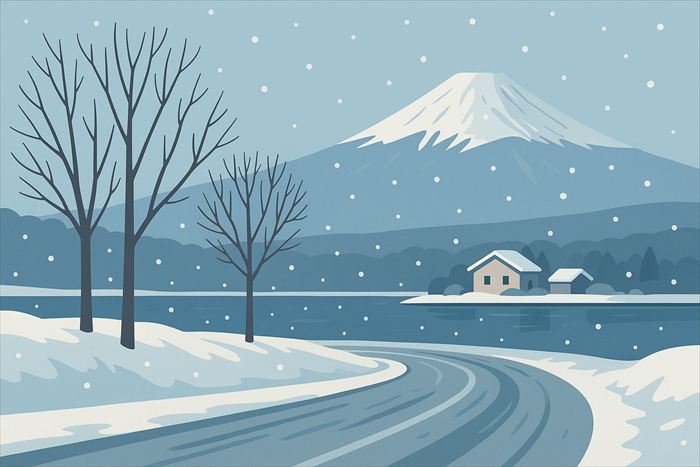山中湖の雪はいつからいつまで?交通状況
