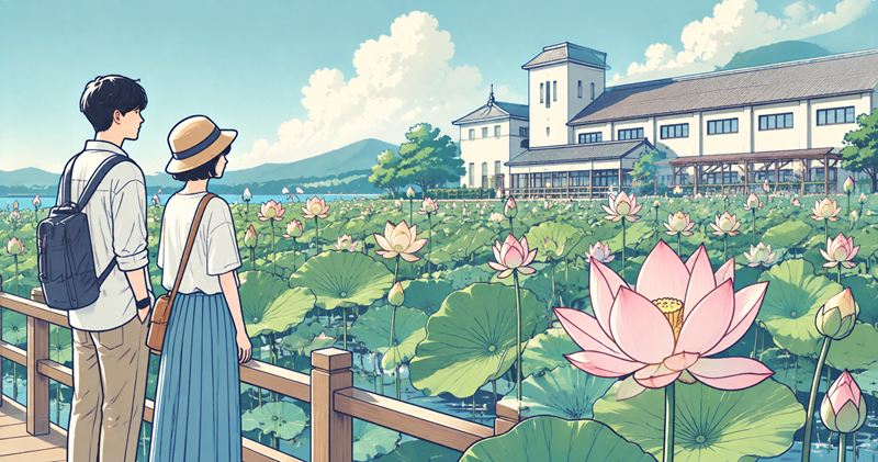 ヤマサ蒲鉾の蓮の開花状況