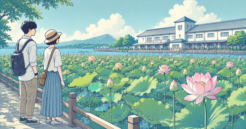 ヤマサ蒲鉾の蓮の見頃はいつごろか