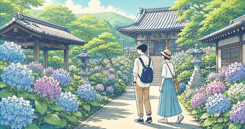 柳谷観音 あじさいの見頃におすすめの時間帯