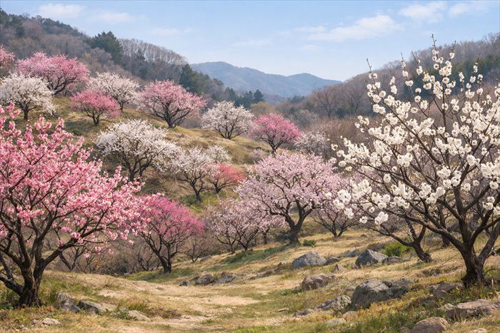 湯河原梅林の開花状況と見頃の目安